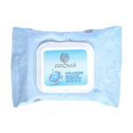 Load image into Gallery viewer, AROMA ARGAN MAKE UP REMOVER WIPES COLLAGEN 25PCS