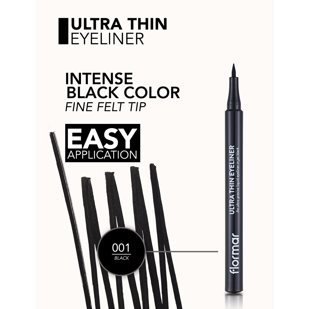 FLORMAR ULTRA THIN EYELINER 01 BLACK