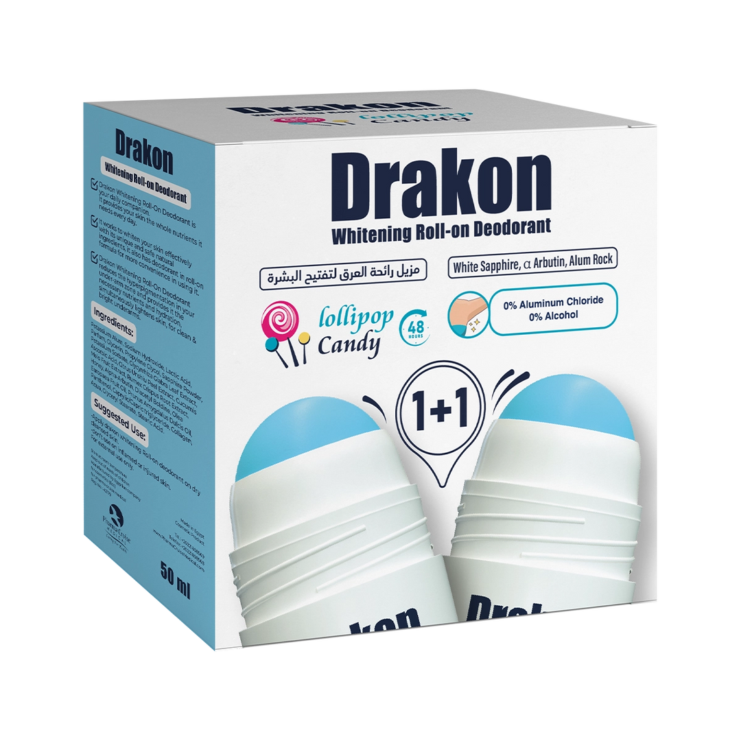 Drakon® Whitening Roll-On Deodorant Lollipop Candy X2 Promo Pack | Long-Lasting Freshness & Brighter Underarms