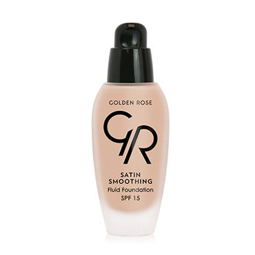 GOLDEN ROSE SATIN SMOOTHING FLUID FOUNDATION SPF15 28 34ML - ladyy