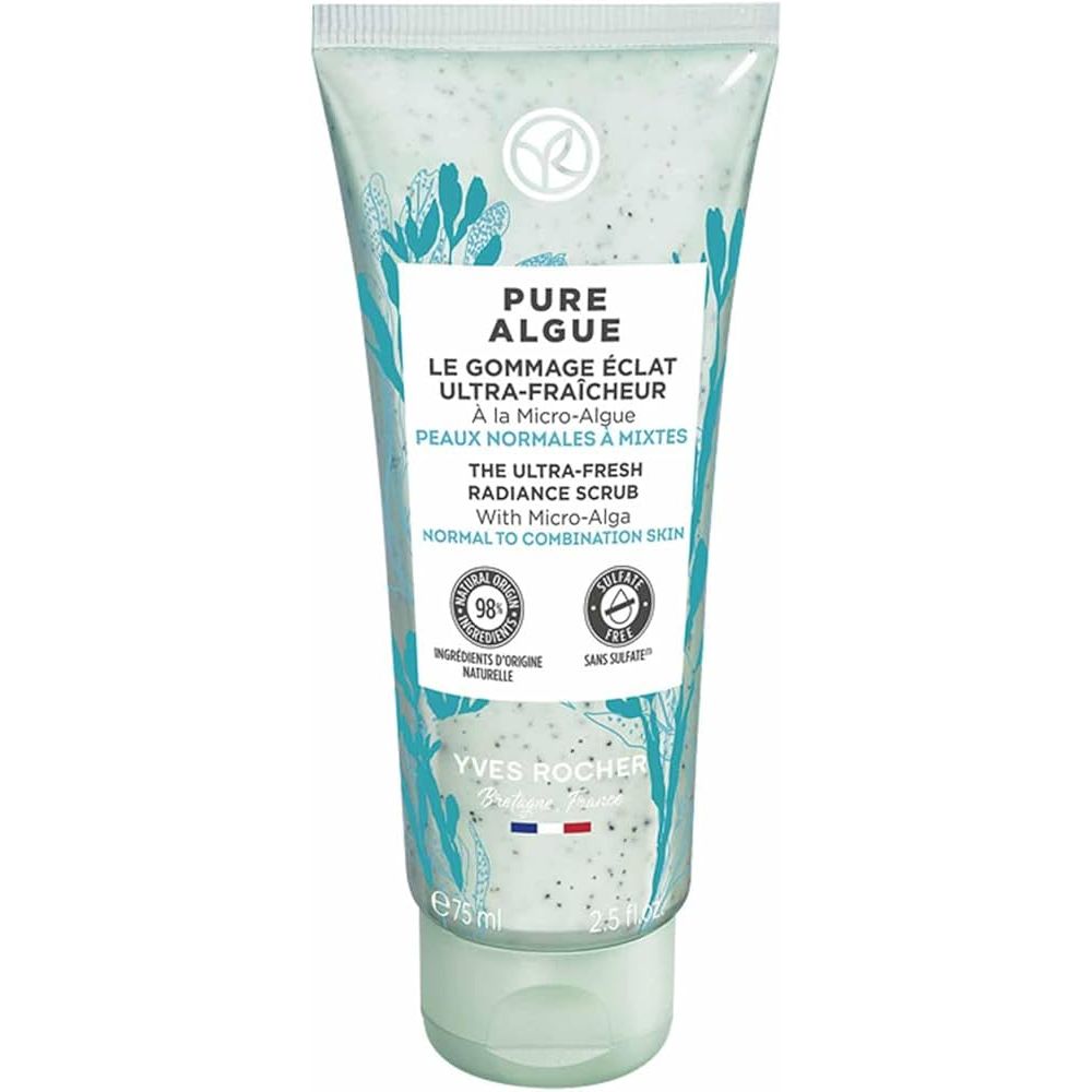 YVES ROCHER PUR ALGUE THE ULTRA FRESH RADIANCE SCRUB TUBE 75ML - ladyy