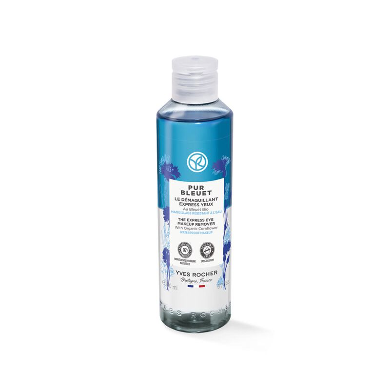 YVES ROCHER PUR BLEUET THE EXPRESS EYES MAKEUP REMOVER MAKEUP 200ML - ladyy