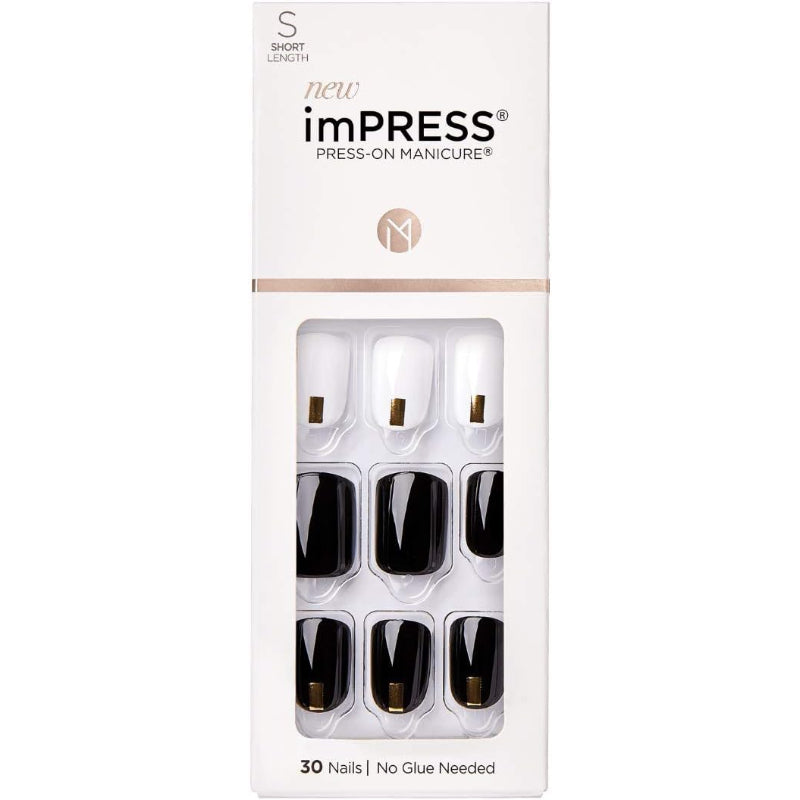 KISS IMPRESS 30 NAILS MIDNIGHT DRIVE KIM004
