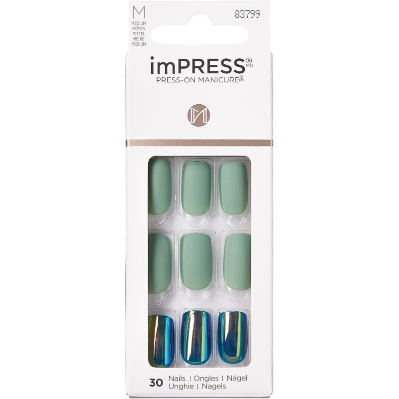 KISS IMPRESS 30 NAILS MEDIUM HERE WE GO KIMM13