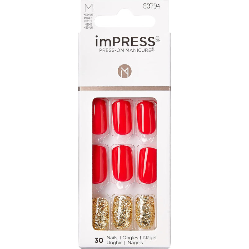 KISS IMPRESS 30 NAILS MEDIUM MEMORIES KIMM08