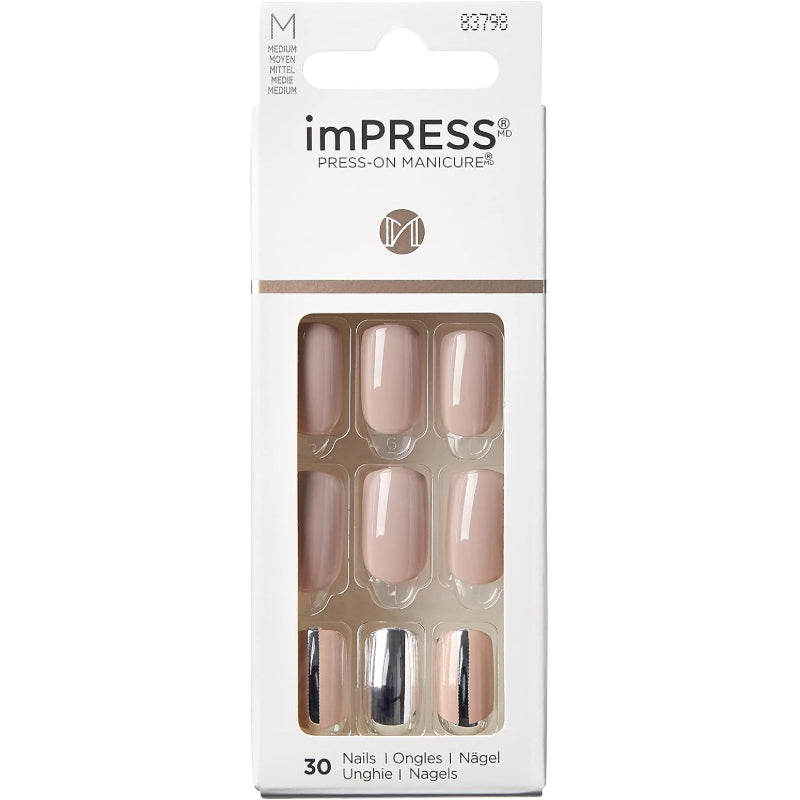 KISS IMPRESS 30 NAILS MEDIUM CLOUDY KIMM12