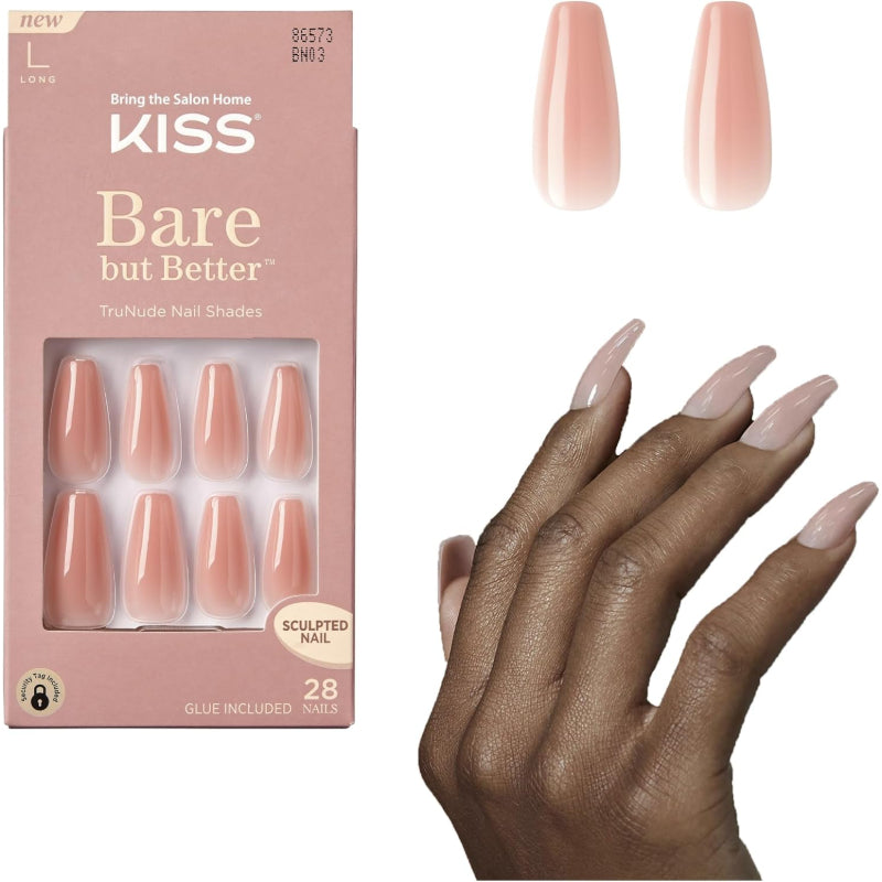 KISS BARE BUT BETTER NAILS NUDE GLOW BN03C