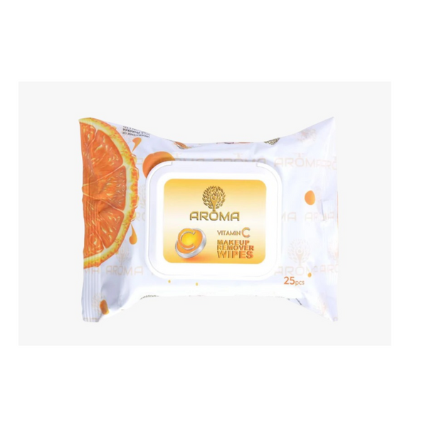 AROMA ARGAN MAKE UP REMOVER WIPES VITAMIN C 25PCS - ladyy