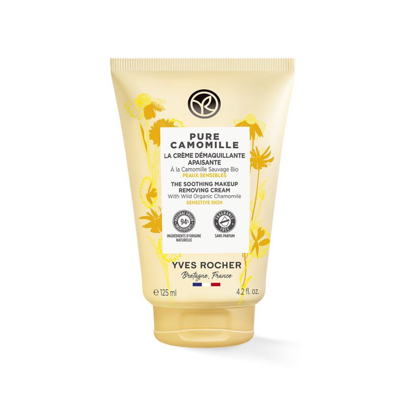 YVES ROCHER PURE CAMOMILLE THE SOOTHING MAKEUP REMOVER CREAM TUBE 125ML - ladyy