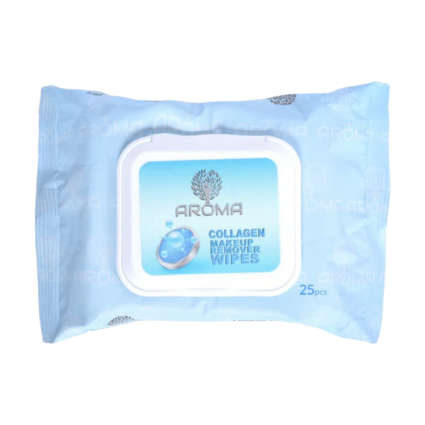 AROMA ARGAN MAKE UP REMOVER WIPES COLLAGEN 25PCS - ladyy