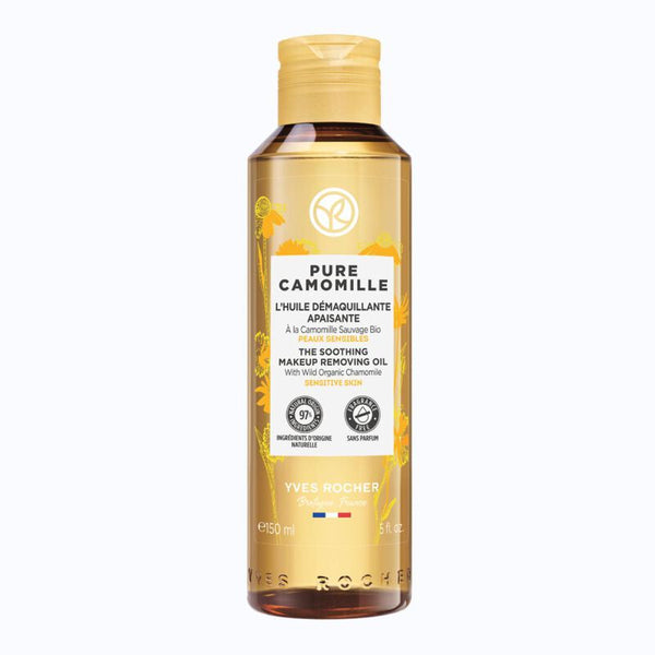YVES ROCHER PURE CALMILLE THE SOOTHING MAKEUP REMOVER OIL BOTTLE 150ML - ladyy