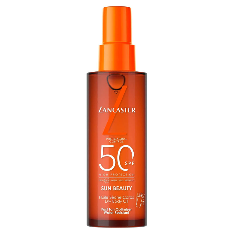 LANCASTER SUN BEAUTY FAST TAN OPTIMIZER SATIN DRY OIL SPF50