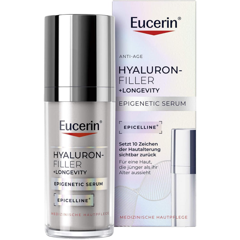 eucerin hyaluron filler +longevity epicelline serum 30ml