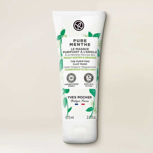 YVES ROCHER PURE MENTHE THE PURIFYING CLAY MASK TUBE 75ML - ladyy