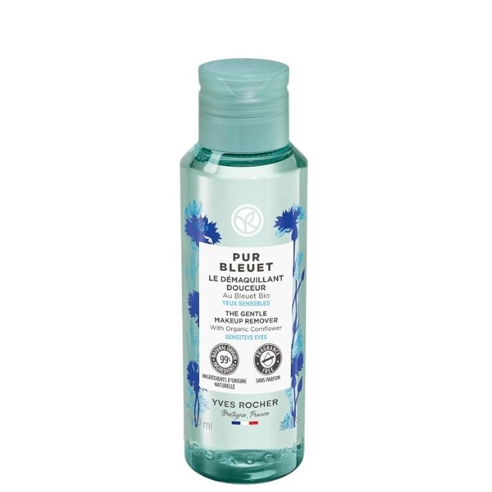 YVES ROCHER PUR BLEUET THE GENTLE MAKEUP REMOVER BOTTLE 100ML - ladyy