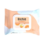 Load image into Gallery viewer, RICHIE VITAMIN C MAKEUP REMOVER WIPES 25PCS

