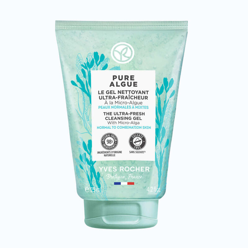 YVES ROCHER PURE ALGUE THE ULTRA FRESH CLEANSING GEL TUBE 125ML - ladyy