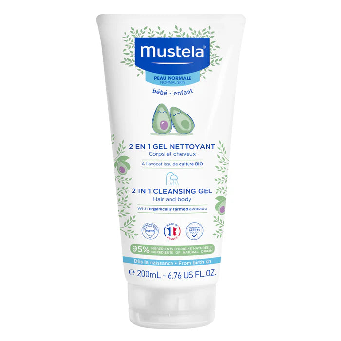 Mustela 2 in 1 Cleansing gel 200 ml