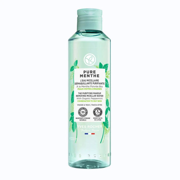 YVES ROCHER PURE MENTHE THE PURIFYING MAKEUP REMOVER MICELLAR WATER BOTTLE 200ML - ladyy