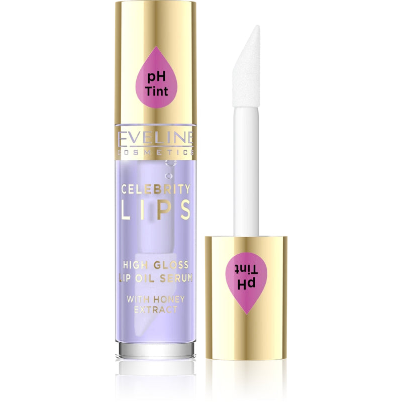 Eveline Celebrity Lips High Gloss Lip Oil Serum No. 03 Violet 5 Ml.