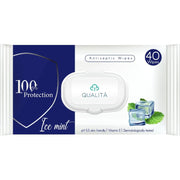 QUALITA ANTISEPTIC WIPES ICE MINT 40 PCS