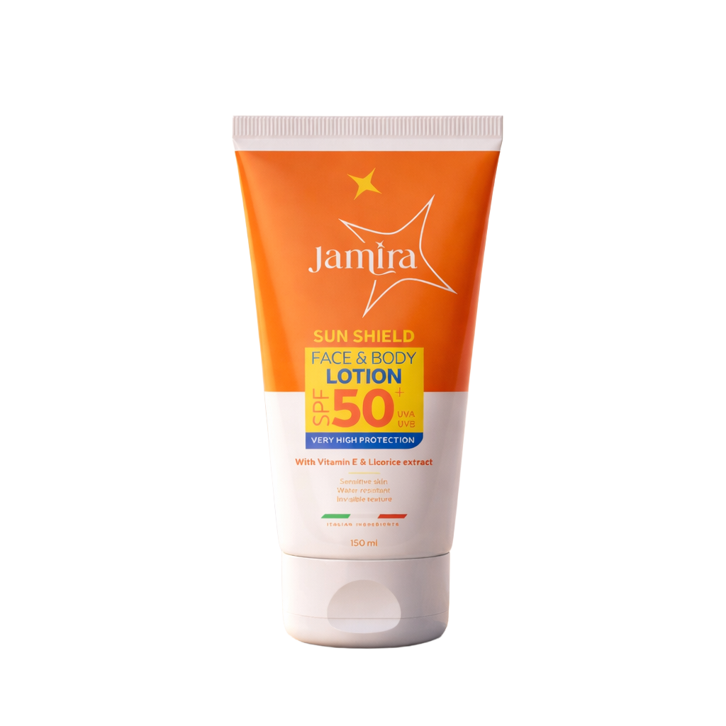 Jamira Sun screen lotion face & body 150 ml spf 50 - ladyy