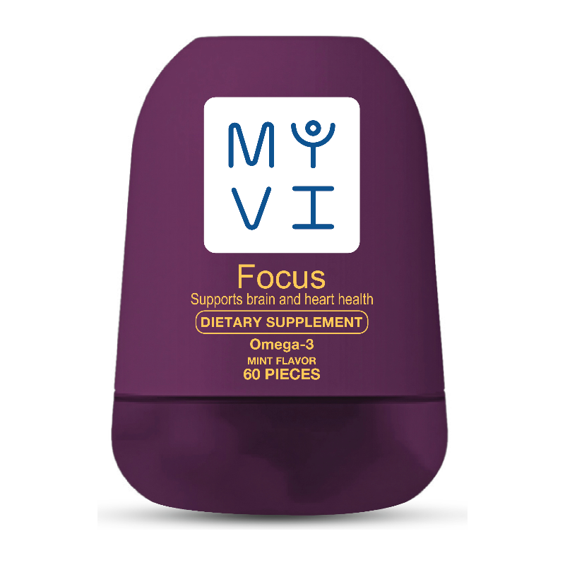 MYVI FOCUS DIETARY SUPPLEMENT OMEGA-3 MINT  FLAVOR 60 PIECES