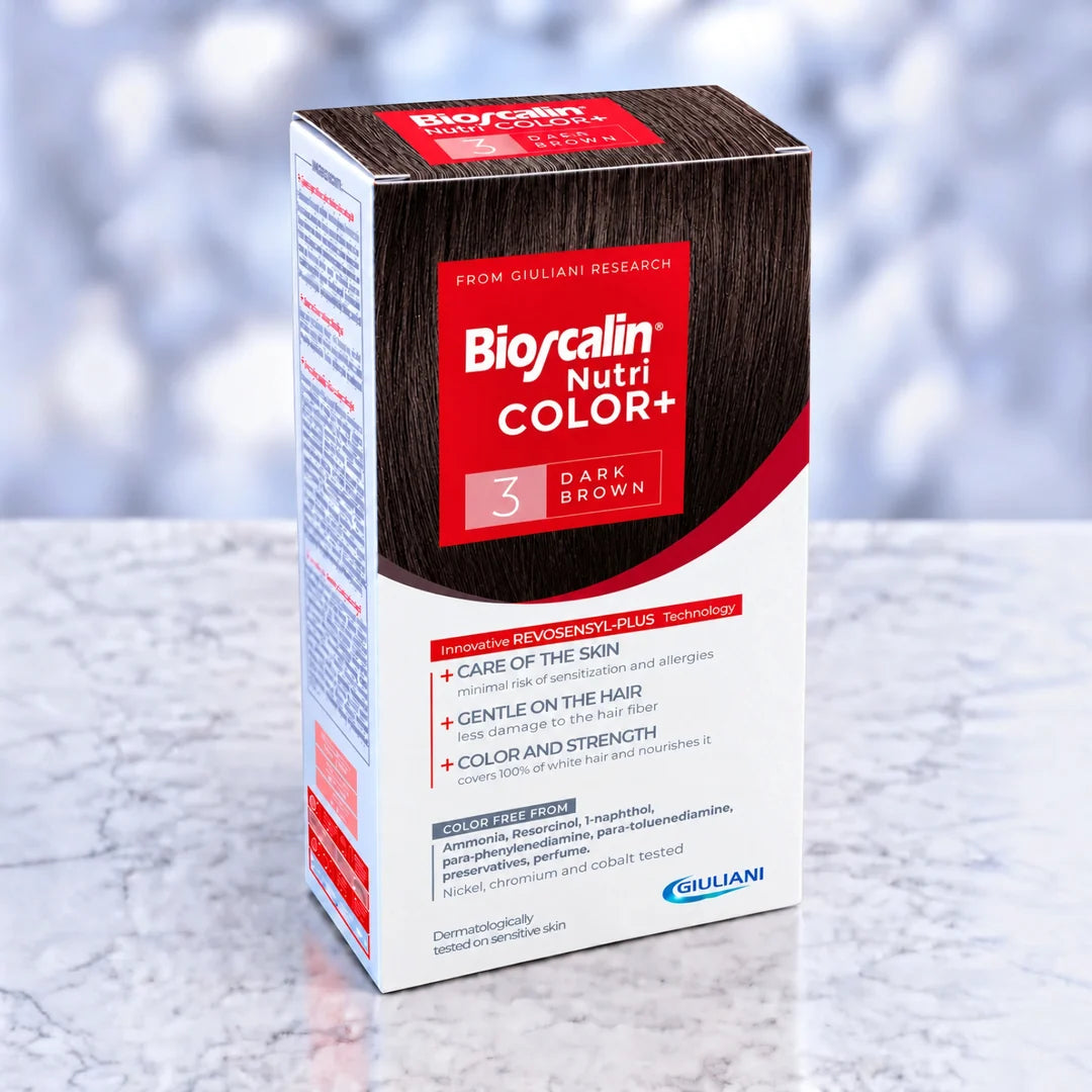 BIOSCALIN NUTRI COLOR+ 3 DARK BROWN KIT