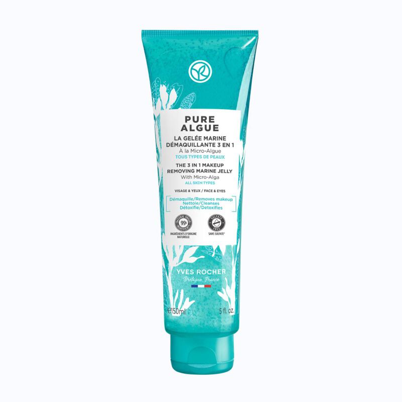 YVES ROCHER PURE ALGUE THE 3 IN 1MAKEUP REMOVER MARINE JELLY TUBE 150ML - ladyy