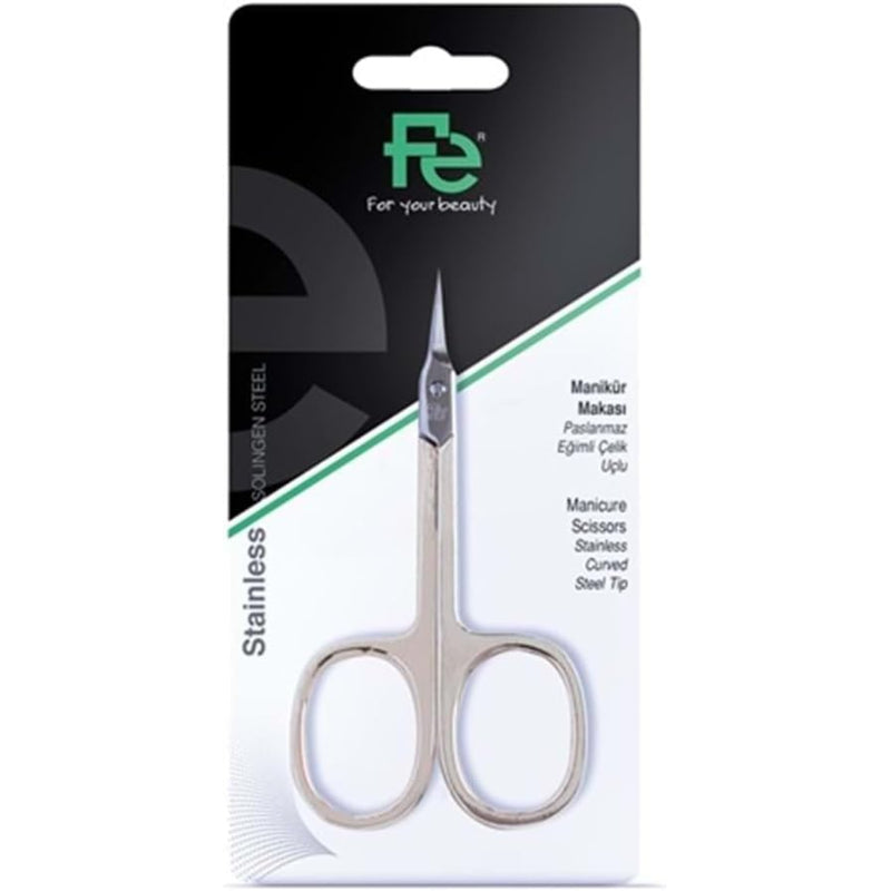 FE MANICURE SCISSORS CURVED STEEL TIP 042