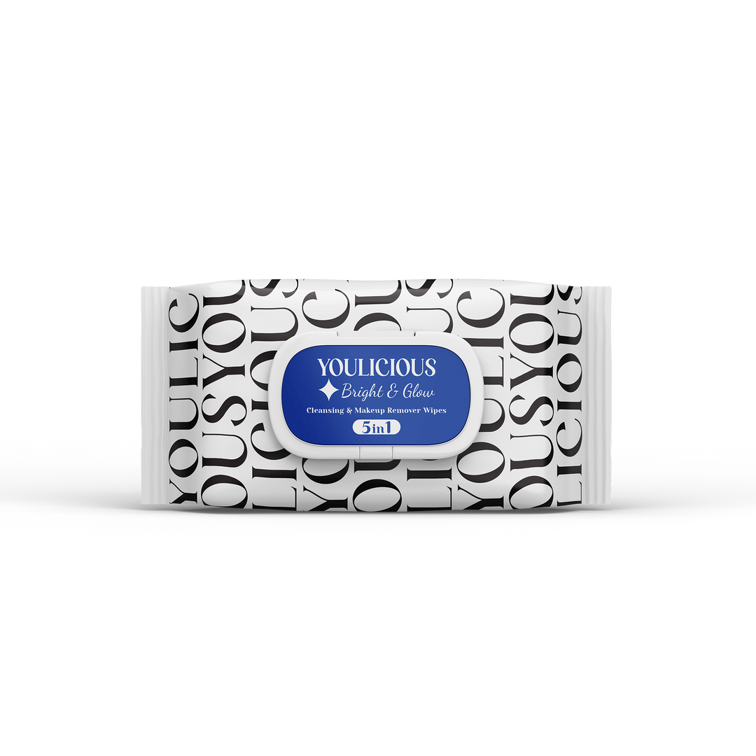 Youlicious Bright & Glow Cleansing And Make Up Remover Wipes- 50 wipes