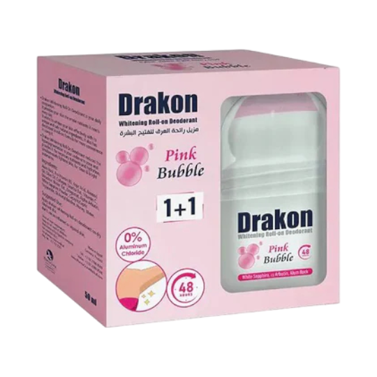 DRAKON WHITENING ROLL ON PINK BUBBLE 1+1