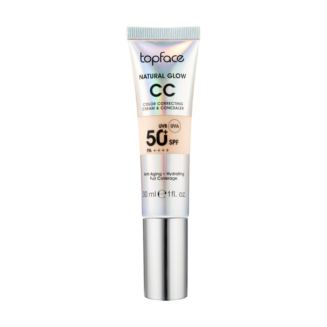 Topface Natural Glow CC color correcting Cream & concealer  50+ SPF -001
