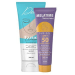Load image into Gallery viewer, MELATIME SUN SCREEN SPF(50+)SUN GEL 50 GM  + Dear Facial Cleanser For Oily &amp; Acne Prone Skin 200ML
