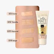 EVELINE COSMETICS SATIN MATT MATTIFYING & COVERING FOUNDATION 104 Beige