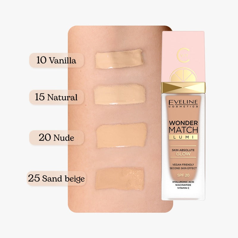 Eveline Cosmetics Wonder Match Lumi Foundation SPF20 - 10 VANILLA