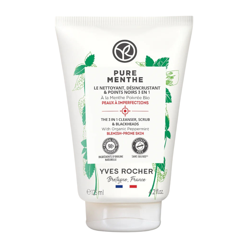 YVES ROCHER THE CLEANSER & SCRUB ANTI-BLACKHEAD 125ML - ladyy