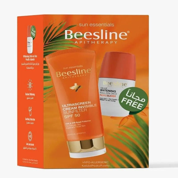 Beesline® Promopack (Ultra Sunscreen Invisible Sunfilter SPF 50 + Whitening Roll on Pacific) - ladyy