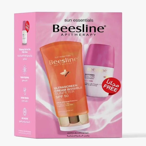 Beesline® Promopack (Ultrascreen Invisible Sunfilter SPF 50 + Beesline Whitening Roll on Elder Ros ) - ladyy