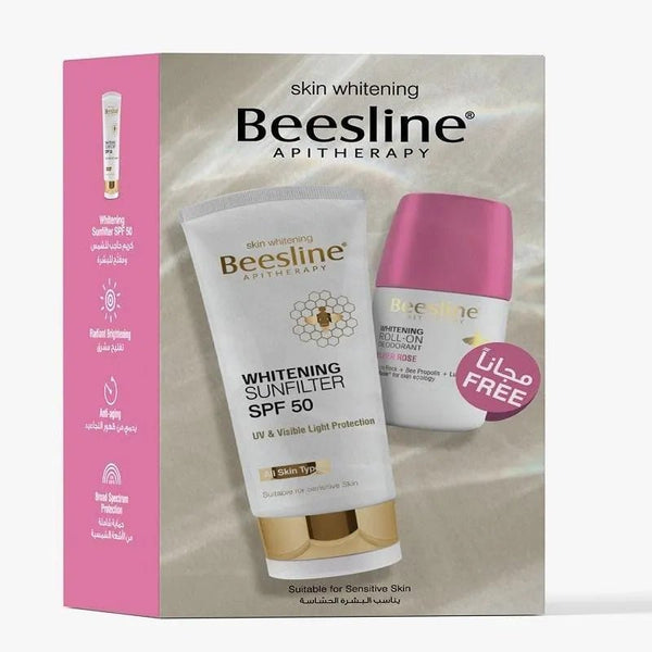 Beesline® Promopack ( Whitening Sunfilter SPF 50 + Roll on Elder Rose Free) - ladyy