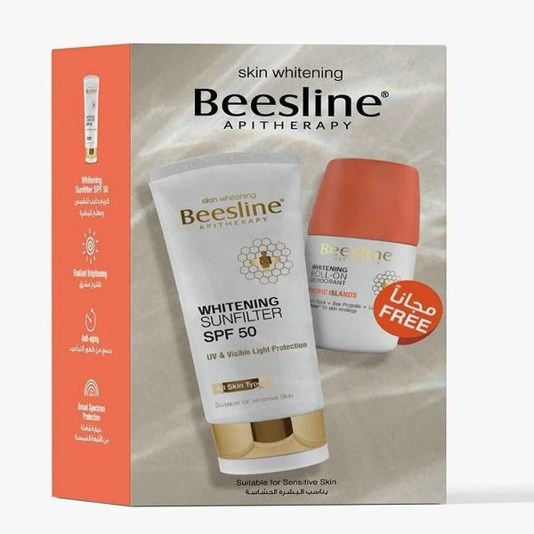 Beesline® Promopack ( Whitening Sunfilter SPF 50 + Roll on Pacific Island Free) - ladyy