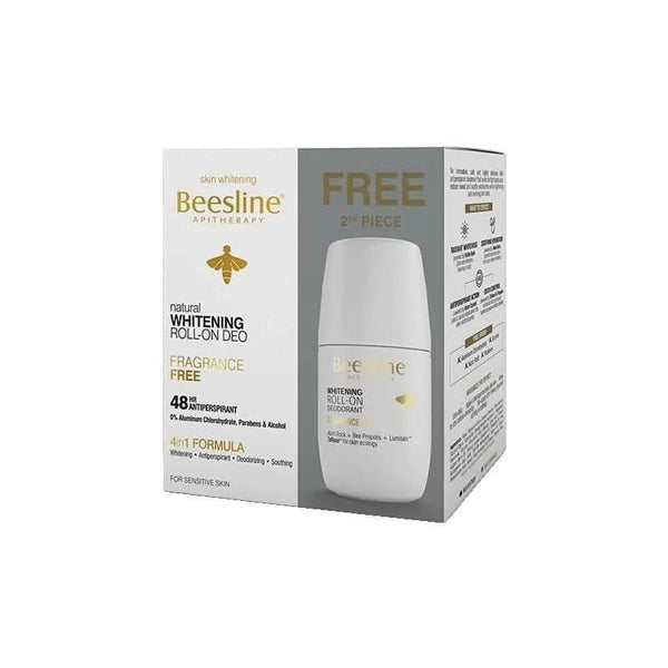 Beesline® Whitening Roll On Deodorant - Fragrance Free X2 Promo pack - ladyy