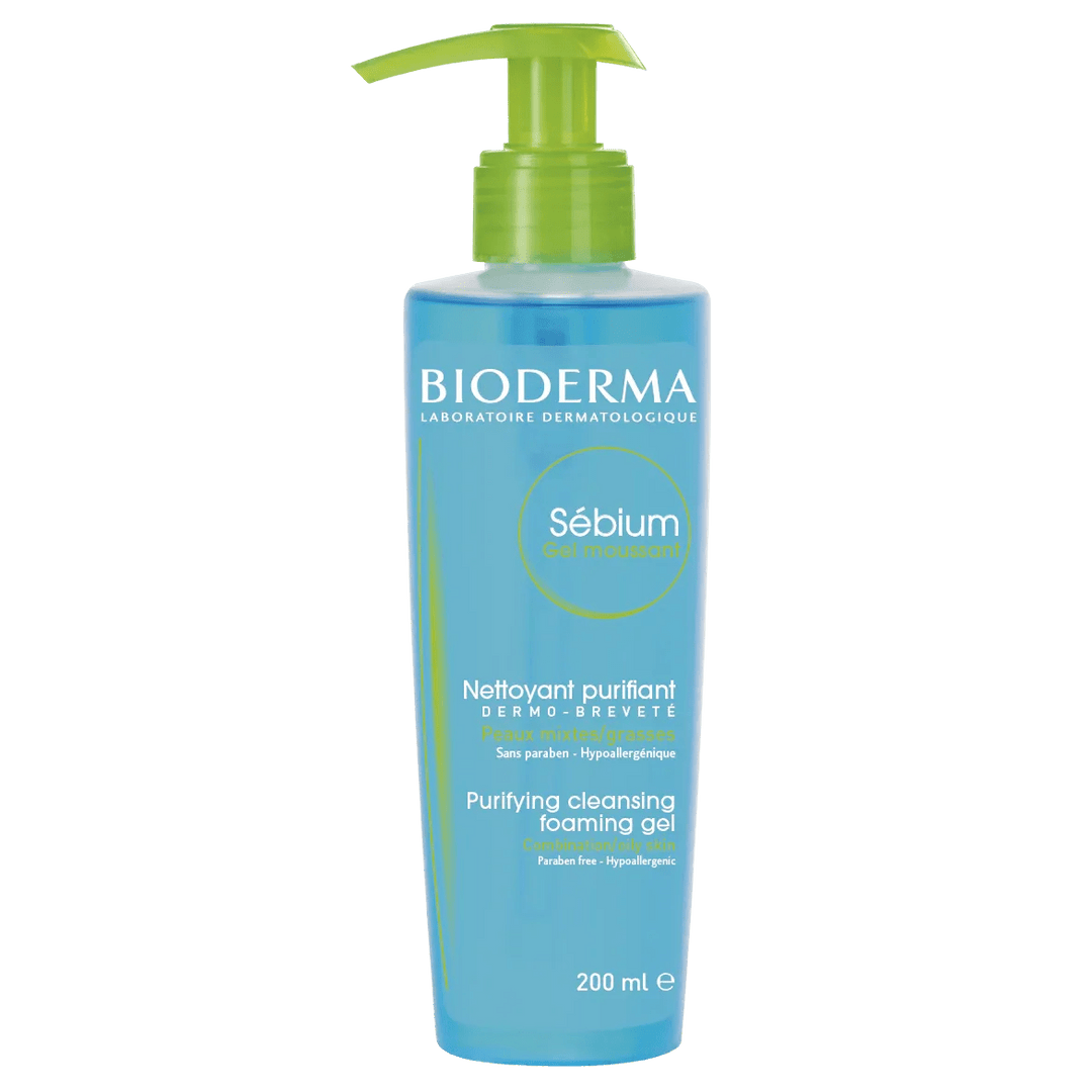 BIODERMA SEBIUM CLEANSING FOAMING GEL 200ML - ladyy