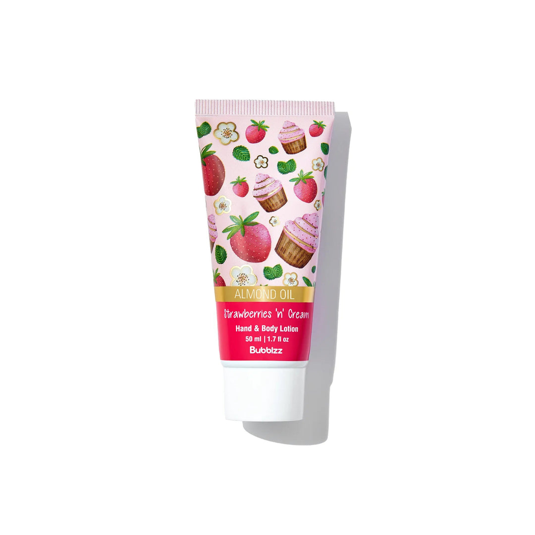 BUBBLZZ StrawberriesTravel Size Hand & Body Lotion 50ML - ladyy