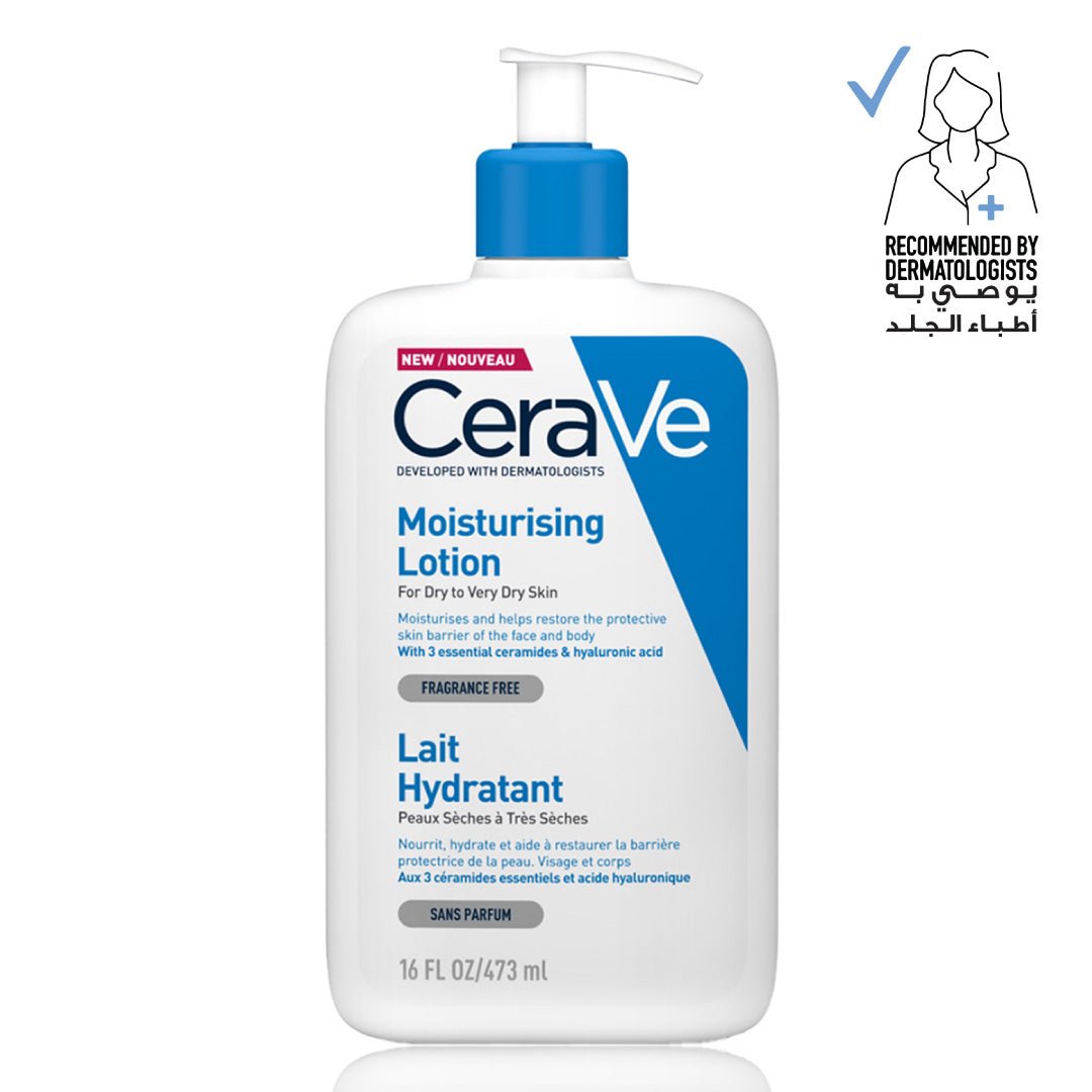 CeraVe Moisturizing Lotion for Normal to Dry Skin with Hyaluronic Acid 473ml - ladyy