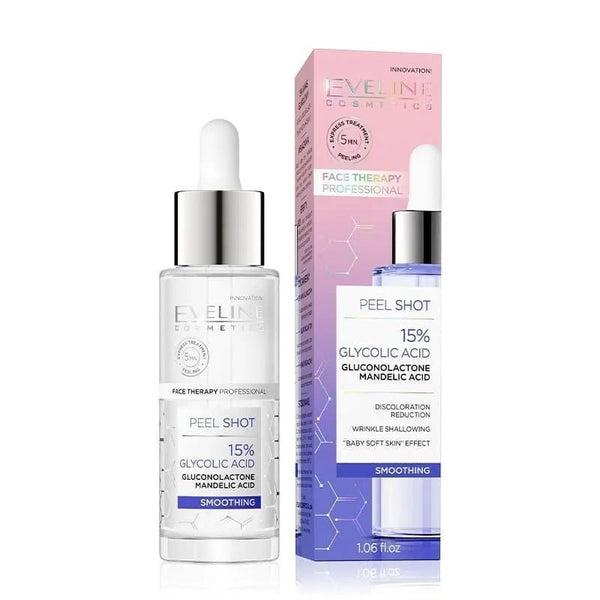 Eveline® Serum Shot 15% Glycolic Acid Smoothing 30ml - ladyy