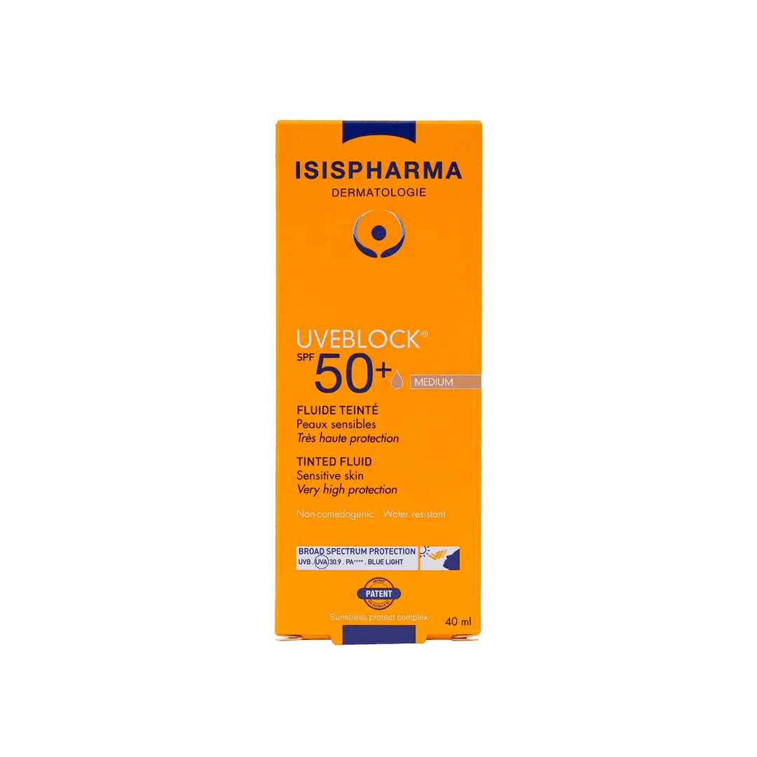 isis UVEBLOCK SPF50+FLUID LIGHE TINTED 40 ML - ladyy