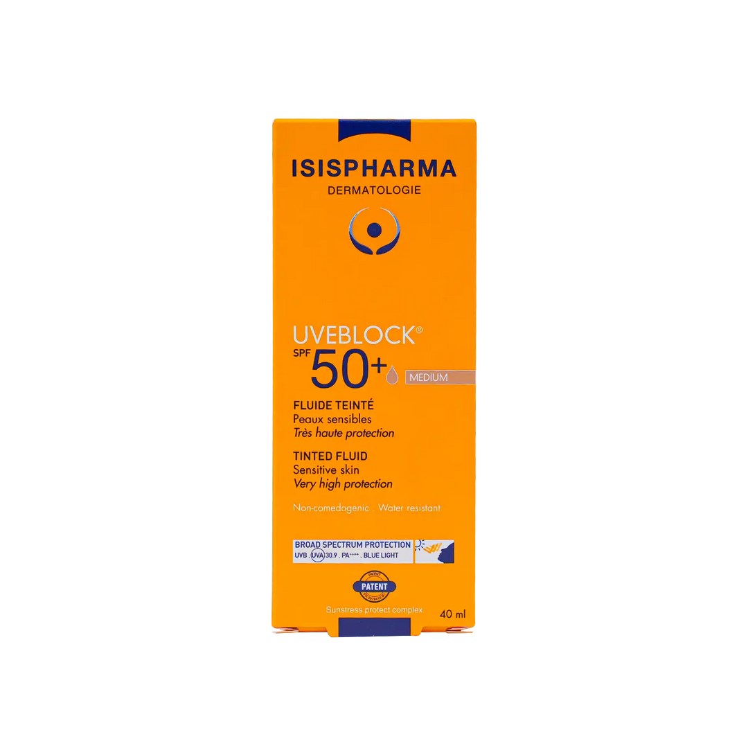 isis UVEBLOCK SPF50+FLUID LIGHE TINTED 40 ML