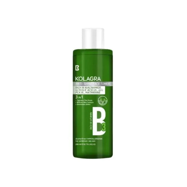 Kolagra Anti - shine Face Toner 200 ML - ladyy