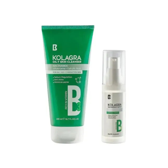 Kolagra oily Cleanser 200 ML & Kolagra Niacinamide serum 30 ML Promoback - ladyy